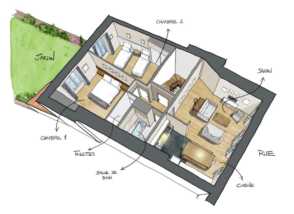 Bel Appartement, Bien Equipe Et Confortable Dans Le Centre Historique Fougères 外观 照片