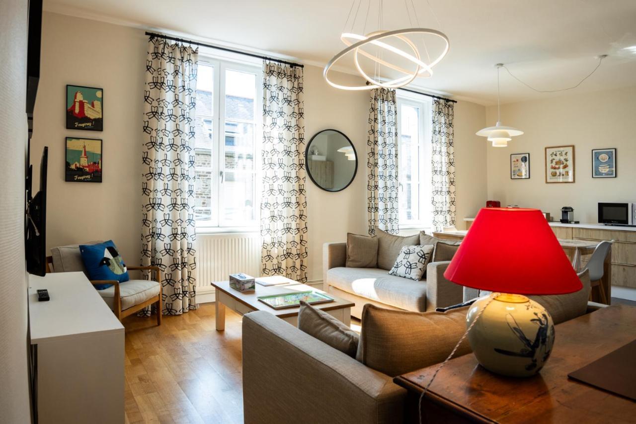 Bel Appartement, Bien Equipe Et Confortable Dans Le Centre Historique Fougères 外观 照片